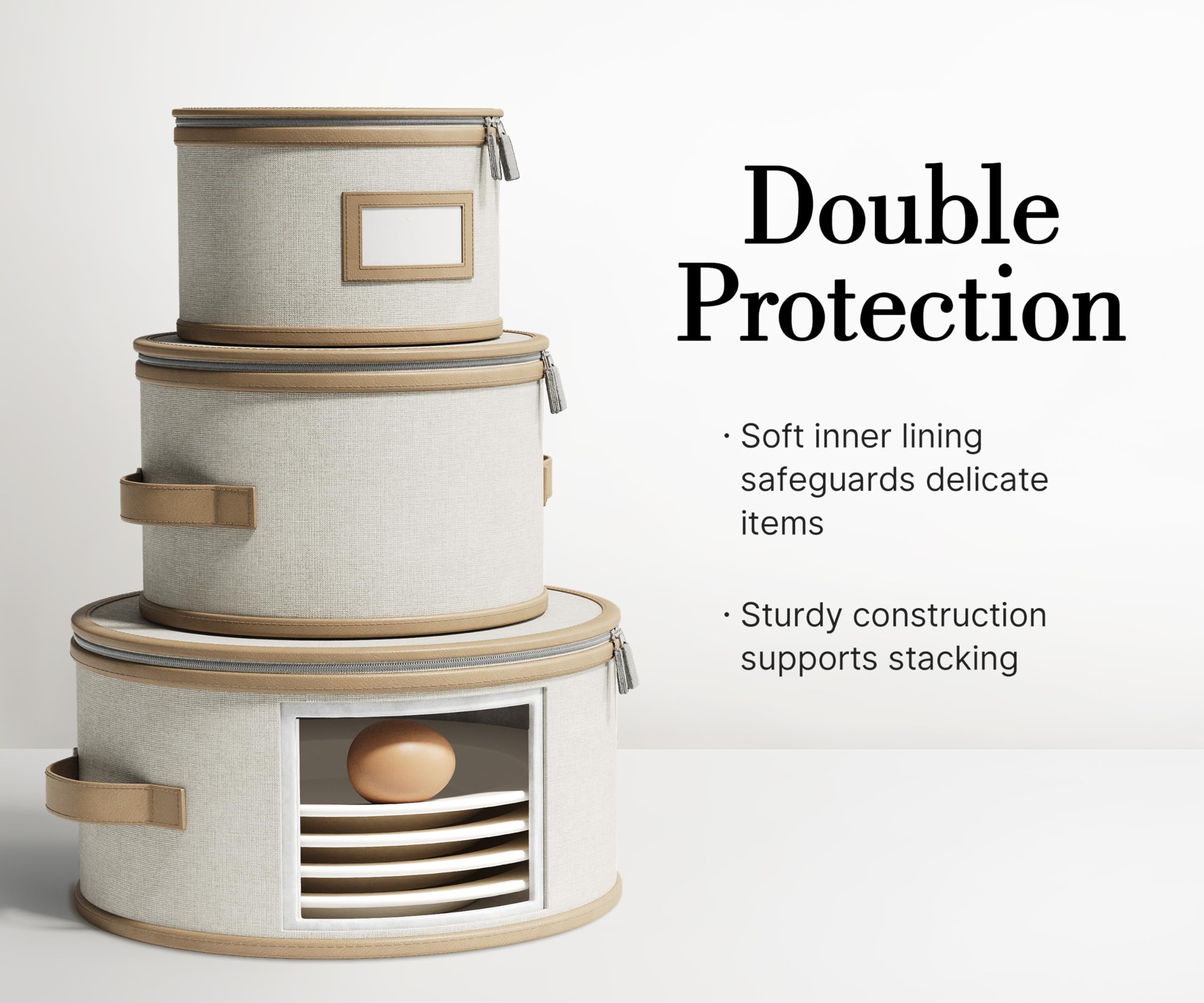 TomVista mug container with padded interior safeguards mugs in storage.