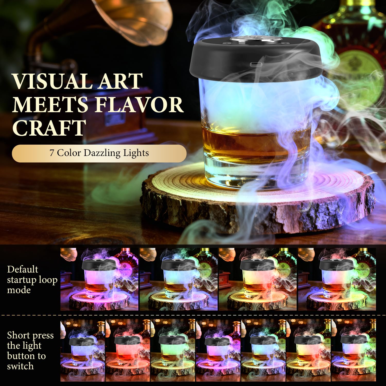 Tomzio aged wood bourbon glasses infuse subtle vanilla notes during sips