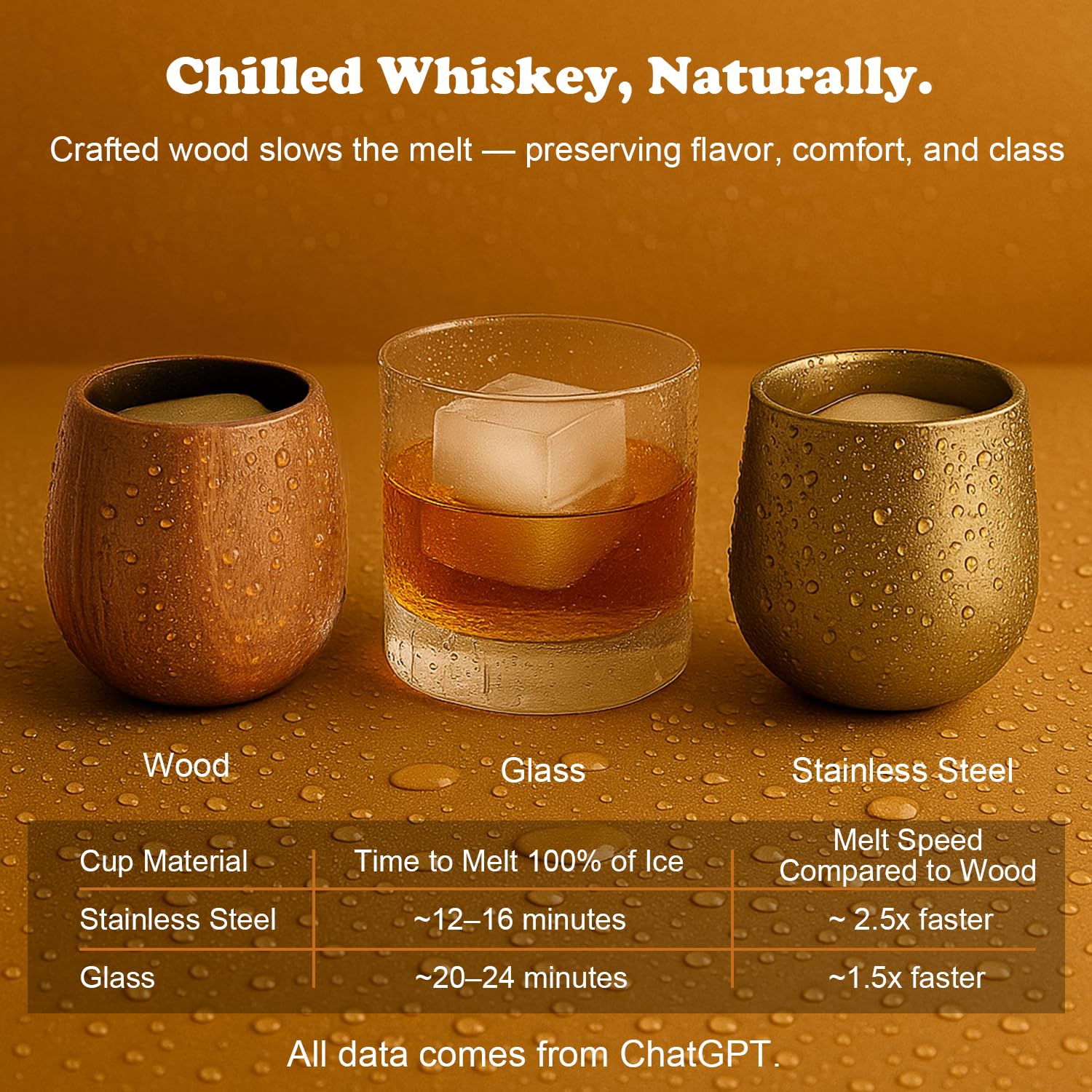 Tomzio ice ball molds set laid out for perfect round ice.