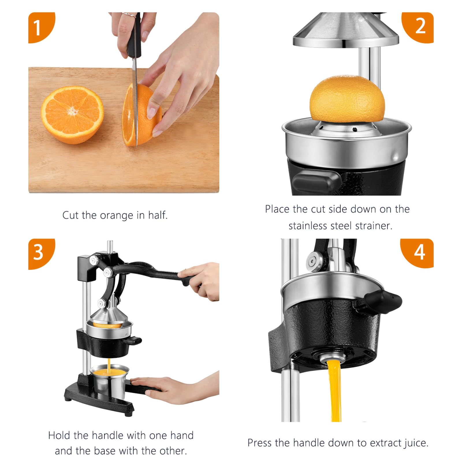 TONGCHANT stable base with feet ensures steady pressing during use.