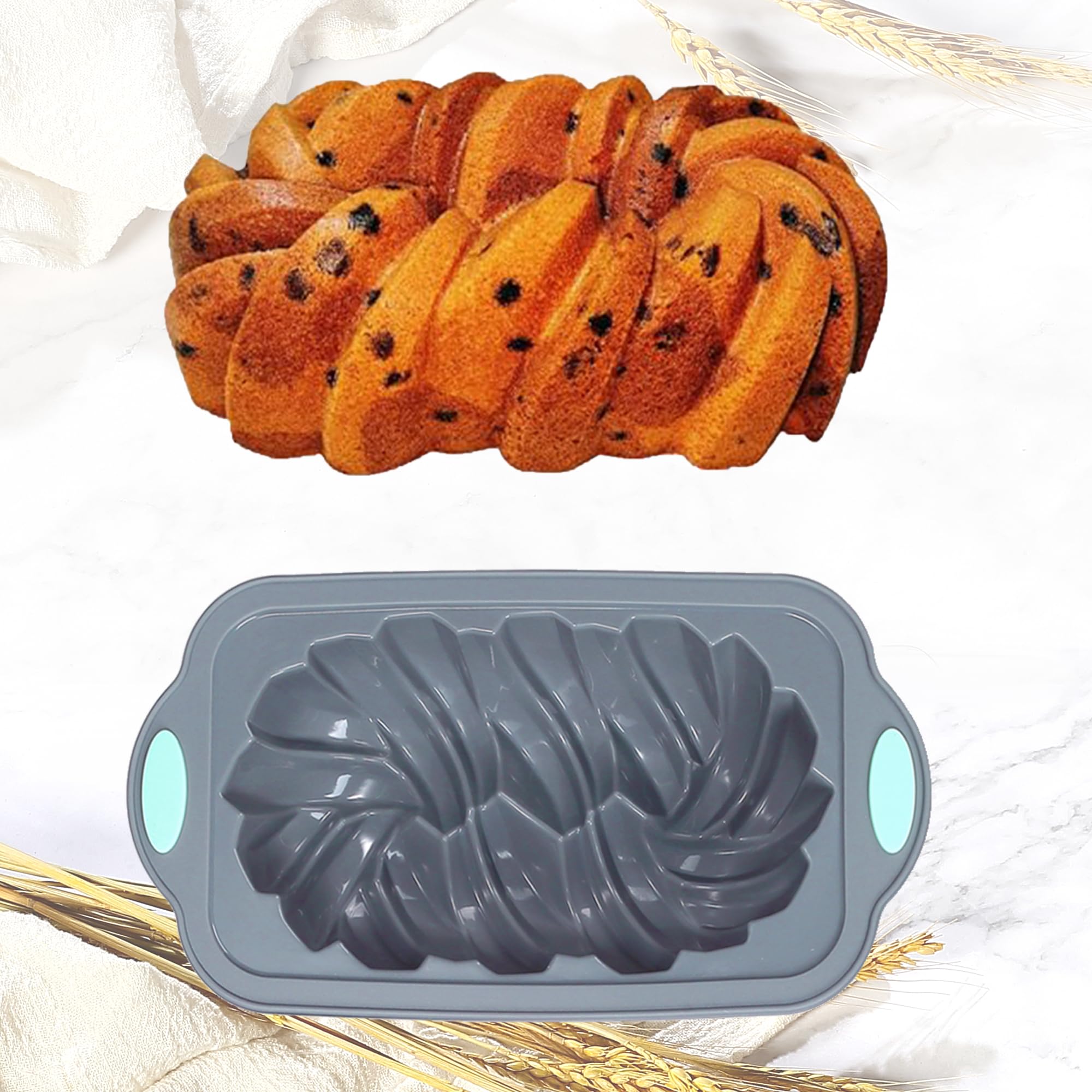 Tongjude 4-piece silicone loaf pan set, heat-resistant up to 446°F for versatile use
