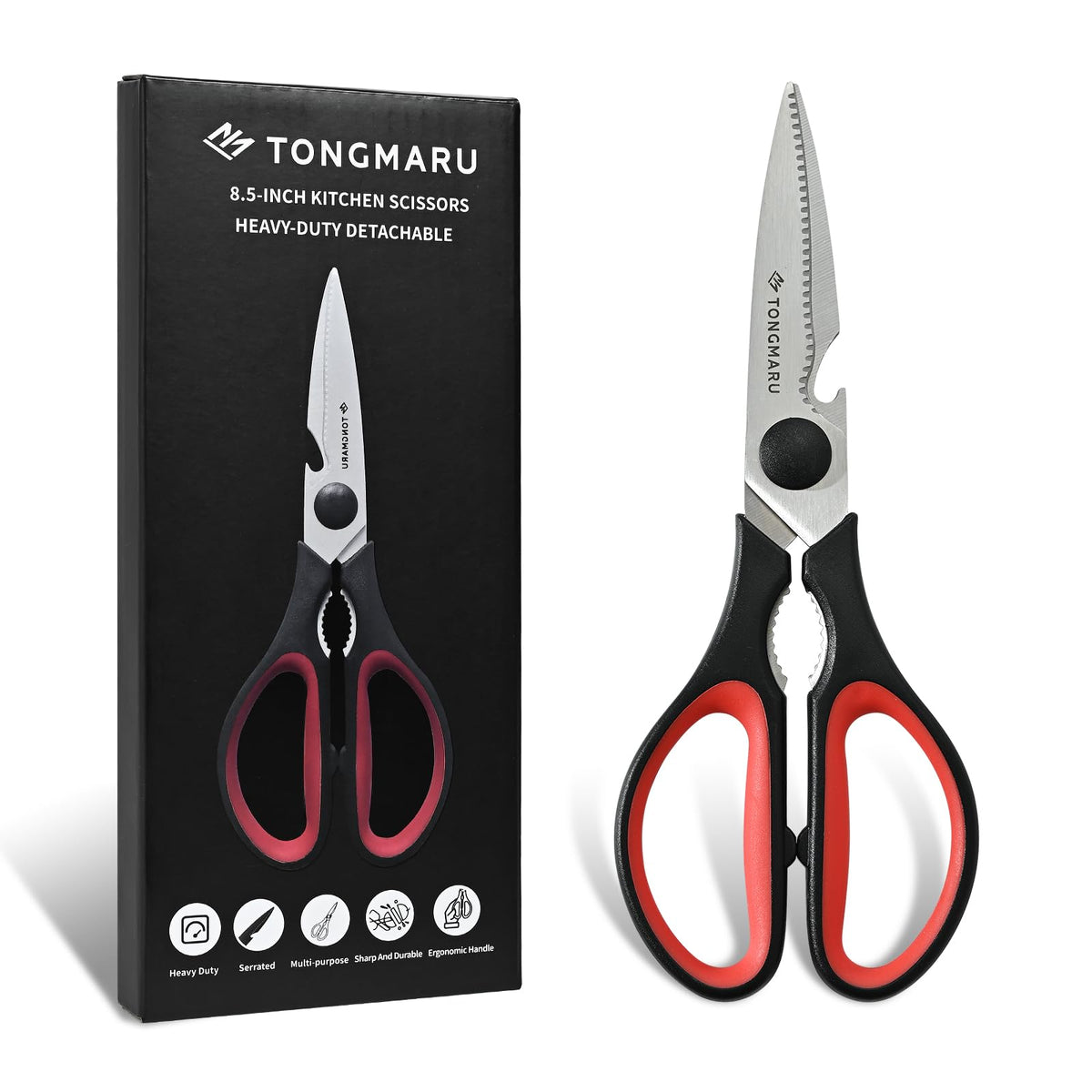 Tongmaru kitchen shears with detachable blade for versatile cutting tasks