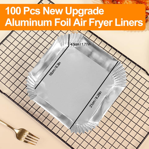 Tonmom easy-to-use square liner fits air fryers without tearing.