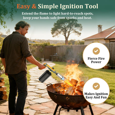 TONYFUL propane torch used to light charcoal efficiently