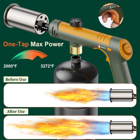 TONYFUL torch shows flame control knob for precise heat adjustment