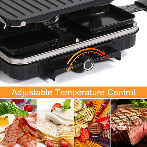 Adjustable temperature control helps prevent burning and preserve flavor