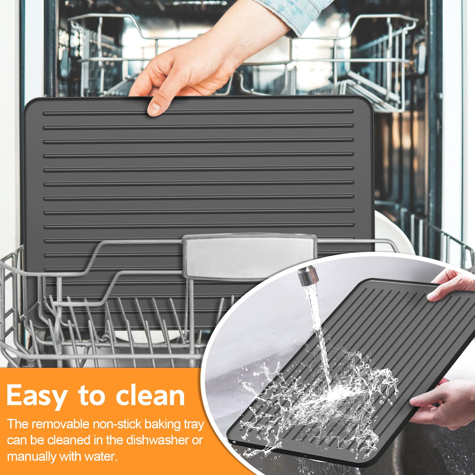 Removable parts make cleaning easier and dishwasher-friendly