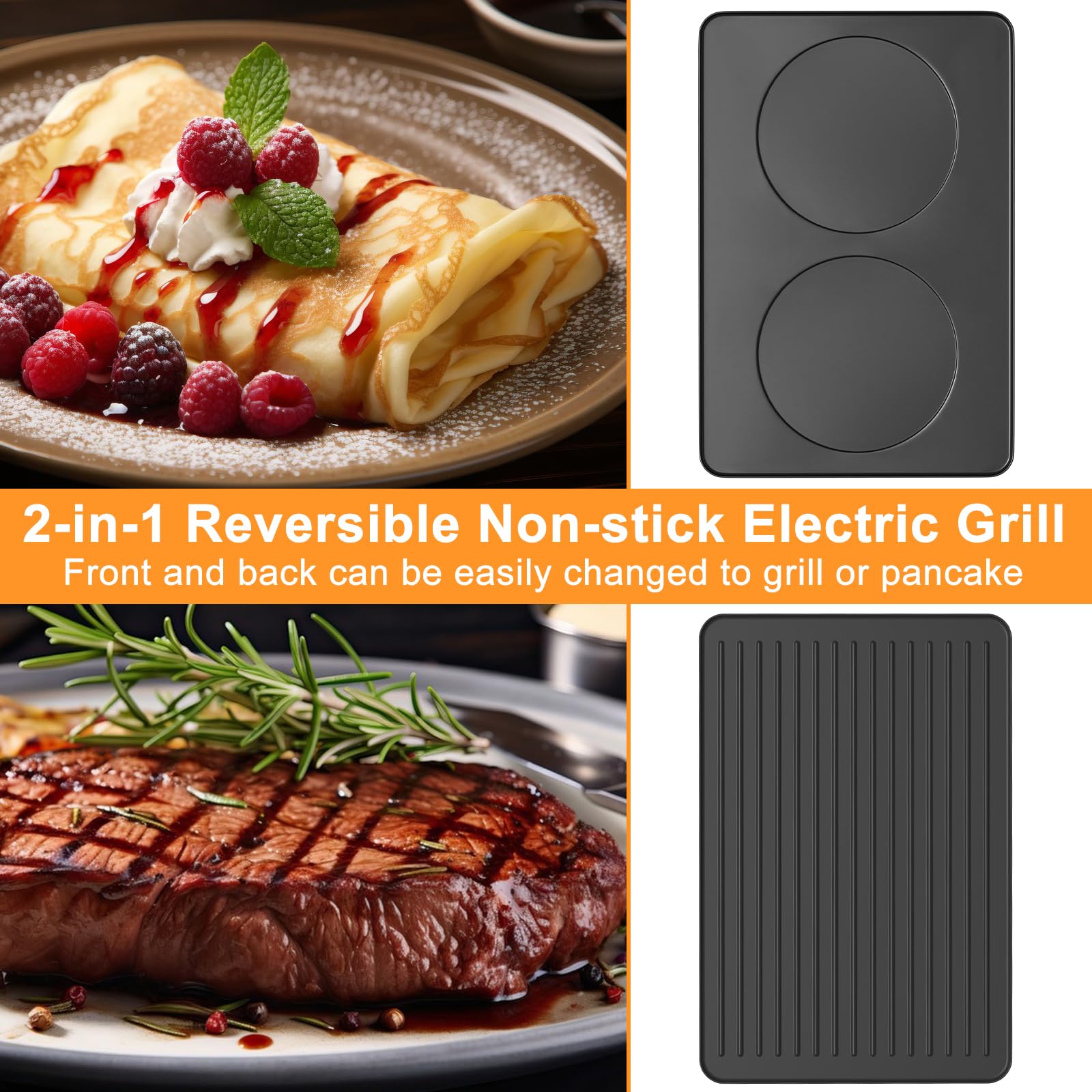 TONZE Nonstick plate and pans simplify cleanup after cooking