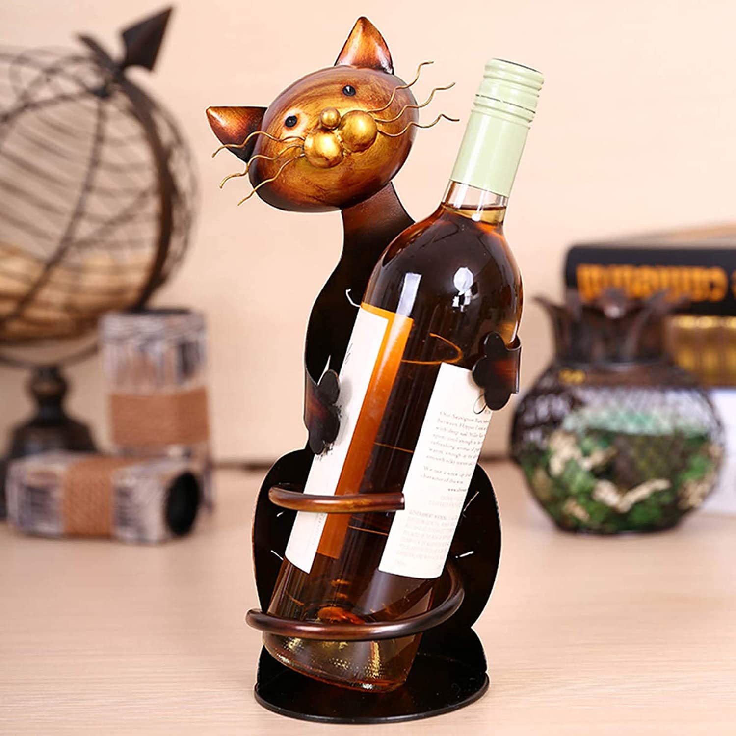 Tooarts cat-wine-rack gift idea—charming and practical for cat and wine lovers.