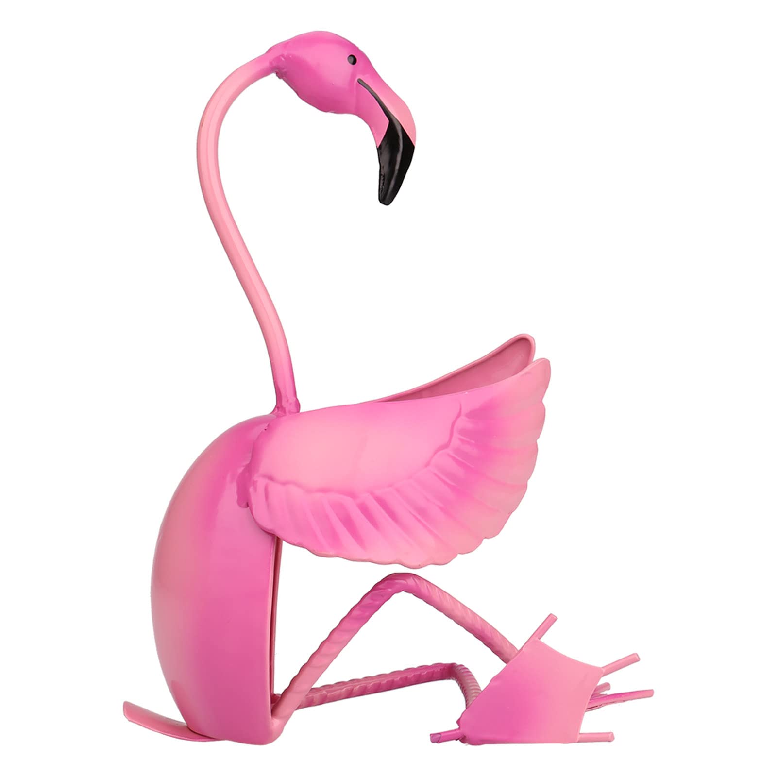 Tooarts flamingo sculpture doubles as a stylish dining room accent.