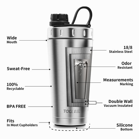 TOOFEEL leakproof twist-lid seals drinks during workouts.
