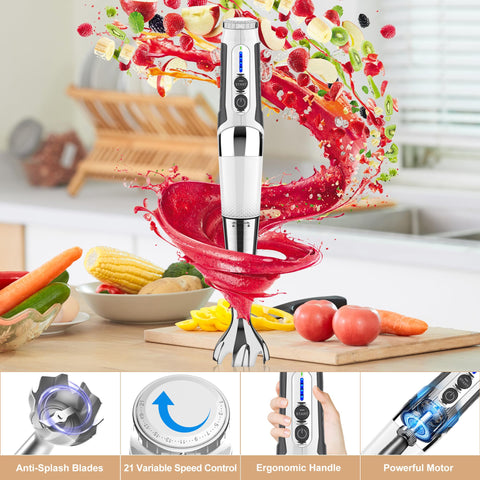 Toogel ergonomic 3-angle handle for versatile blending positions