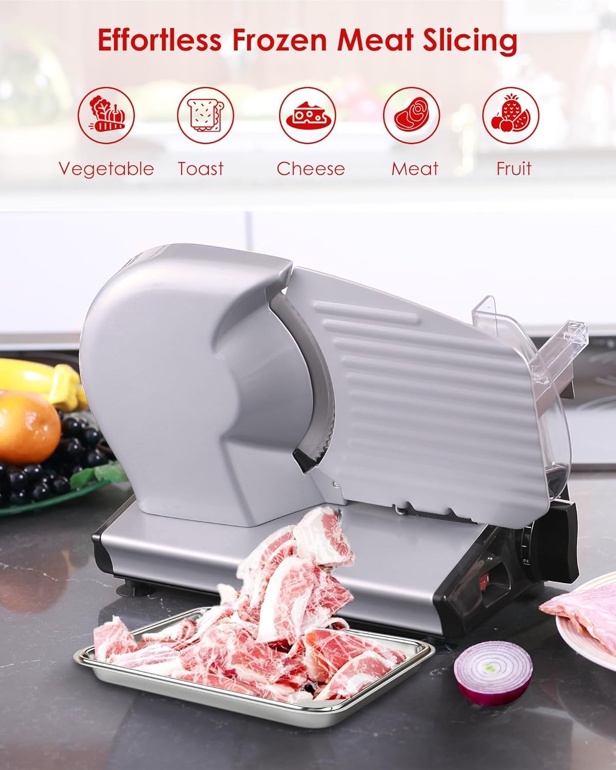 TOOGOOD slicer’s smooth operation reduces effort during meal prep.