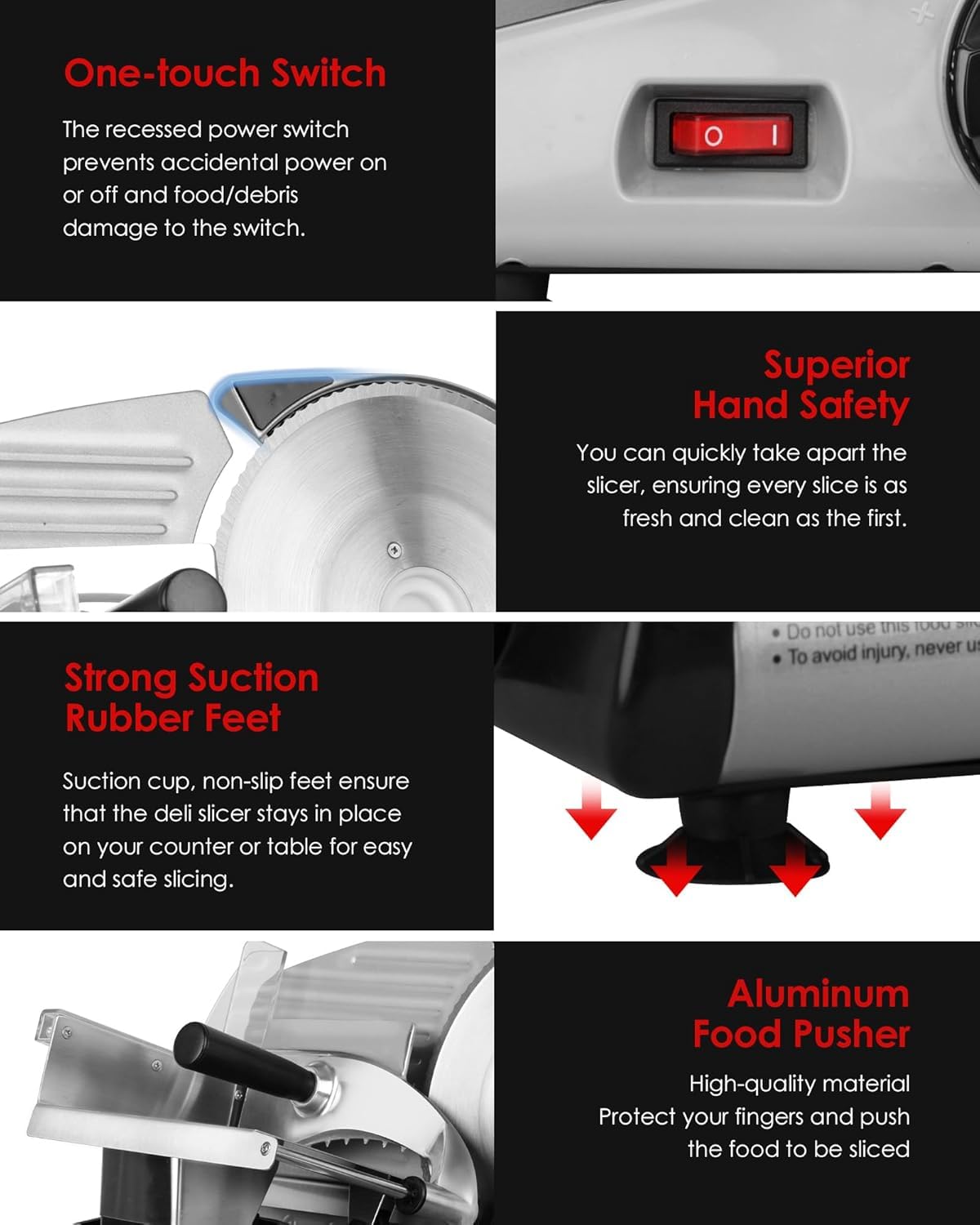 TOOGOOD stainless steel blades deliver durable, clean cuts.