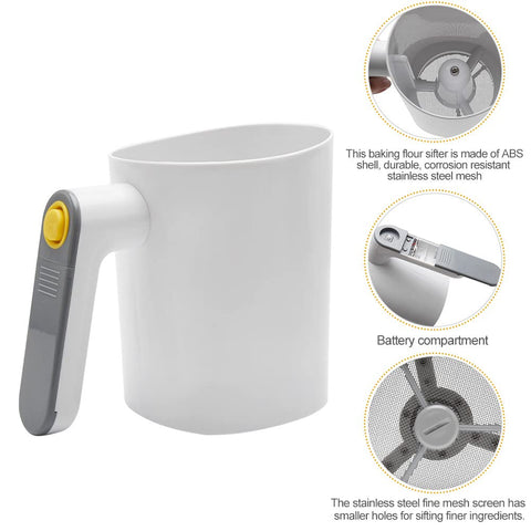 Tookie flour sifter four-cup capacity ready for busy kitchen.