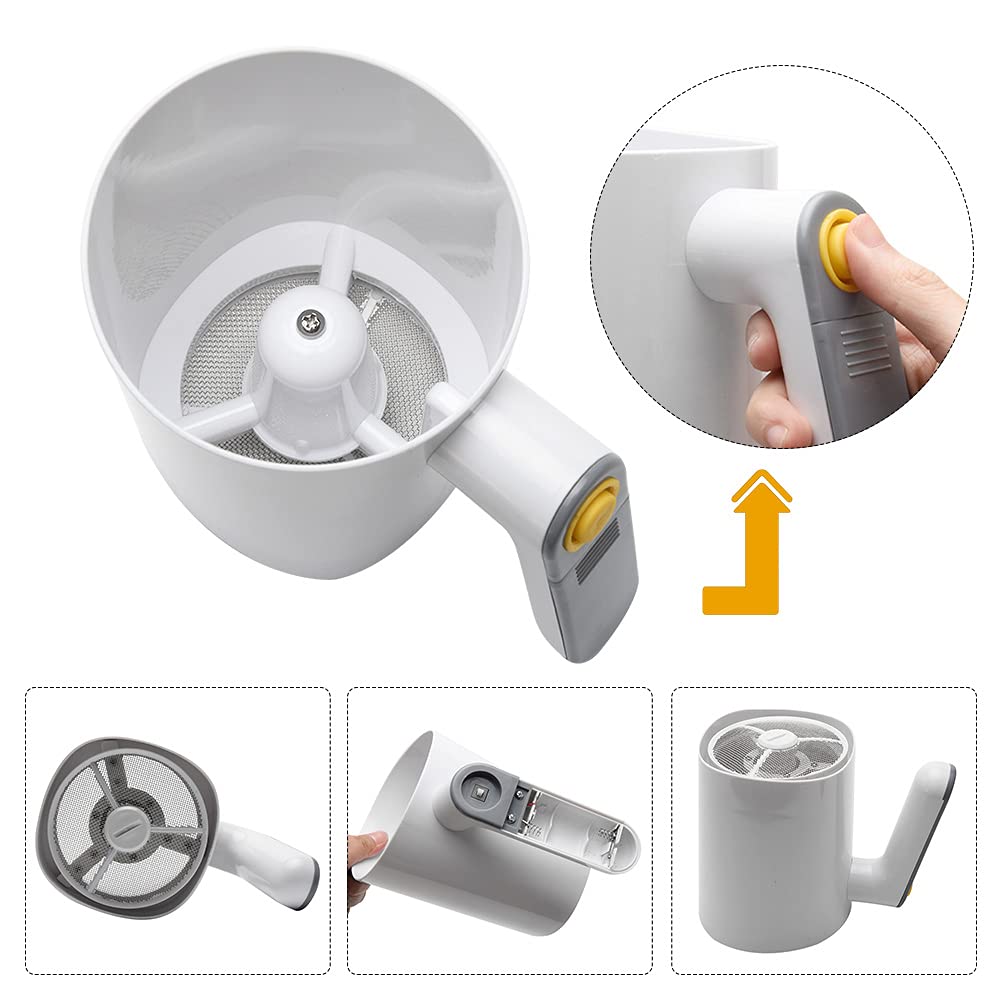 Tookie flour sifter detachable mesh for quick cleaning.