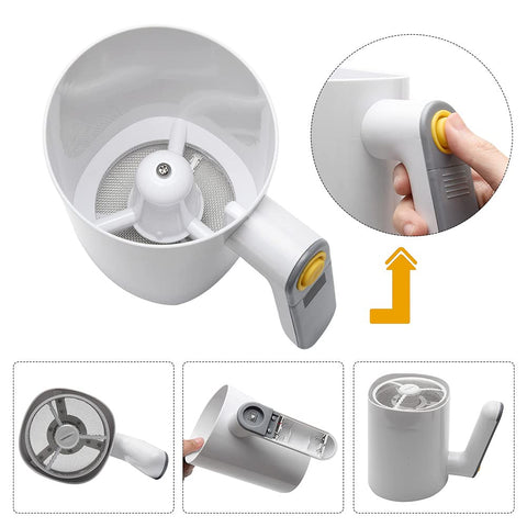 Tookie flour sifter detachable mesh for quick cleaning.