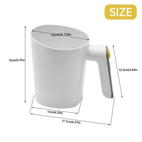 Tookie electric sifter in use during baking for smooth batter.