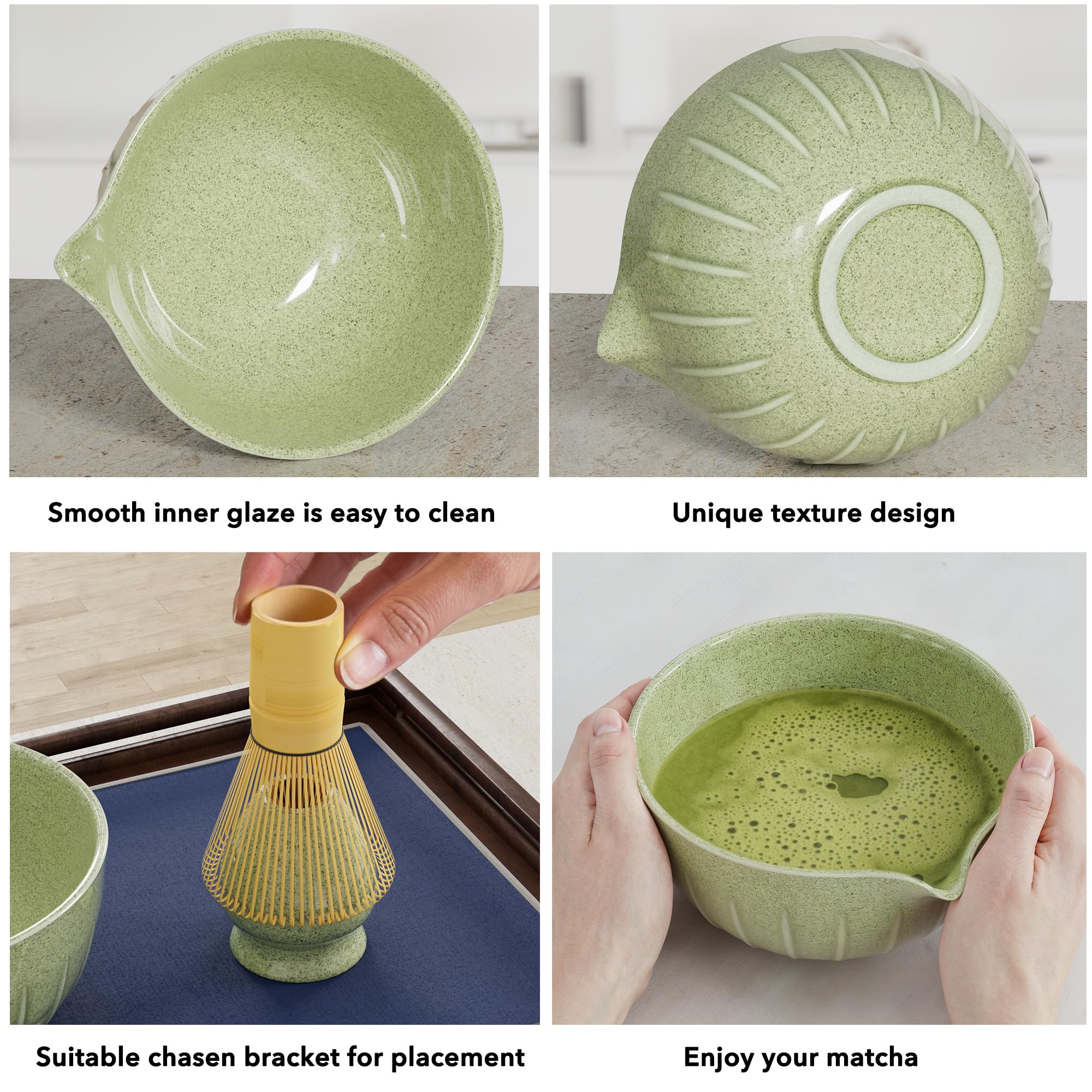 Tooloton Matcha Whisk Set whisk holder for easy display and reach