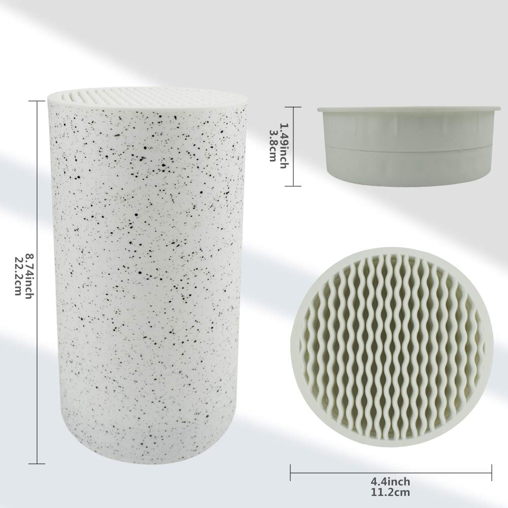 Toosbuc knife holder base provides stability on the counter.