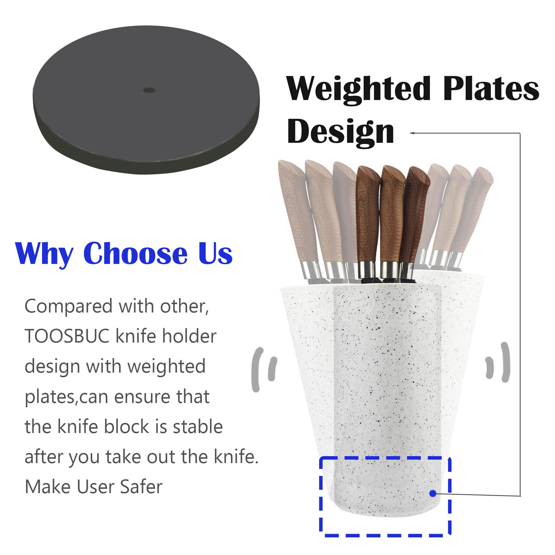 Toosbuc knife holder made of durable PP material for everyday use.