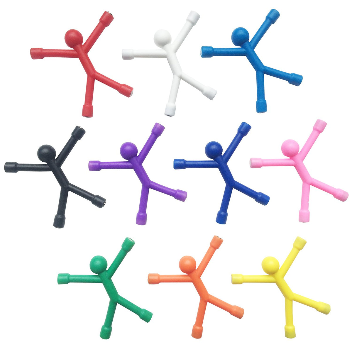 Toosunny mini-man magnets on fridge add playful decoration and versatile use.