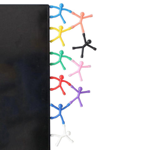 Toosunny rubber magnetic men on whiteboard provide fun note-clips and easy repositioning.