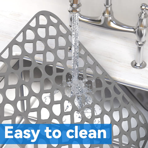 TOOVEM silicone sink mat bottom protector for farmhouse sinks.
