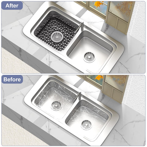 TOOVEM easy-clean silicone mat cleans with a wipe or dishwasher.