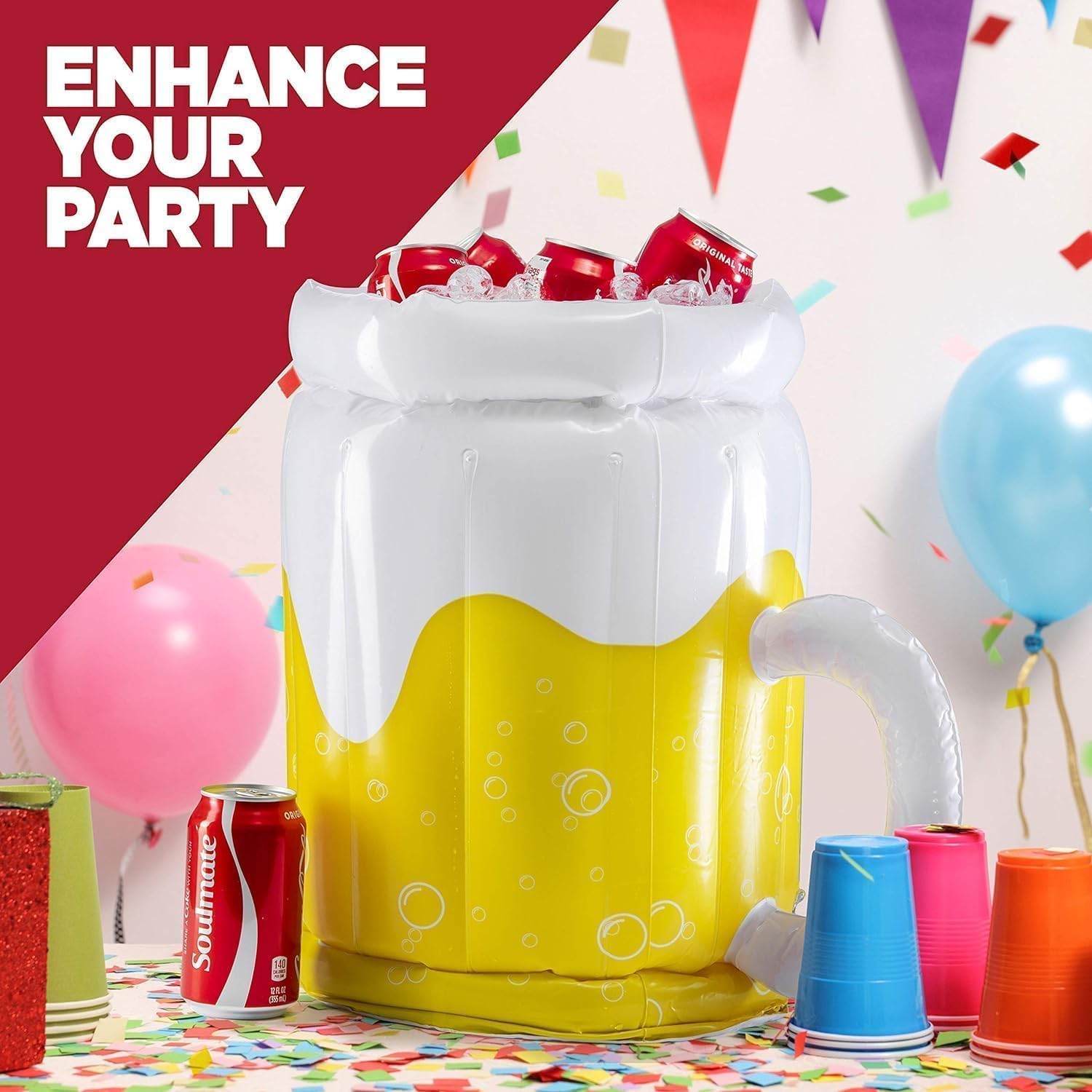 Top Race 17-5-inch inflatable cooler stands tall for standout summer decor and drinks