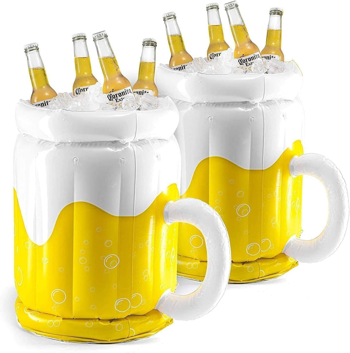 Top Race beer mug floating cooler in pool, perfect for easy beverage access