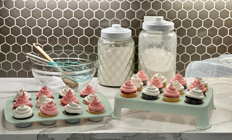 Top Shelf Elements cupcake carrier showing deep holders for secure transport.