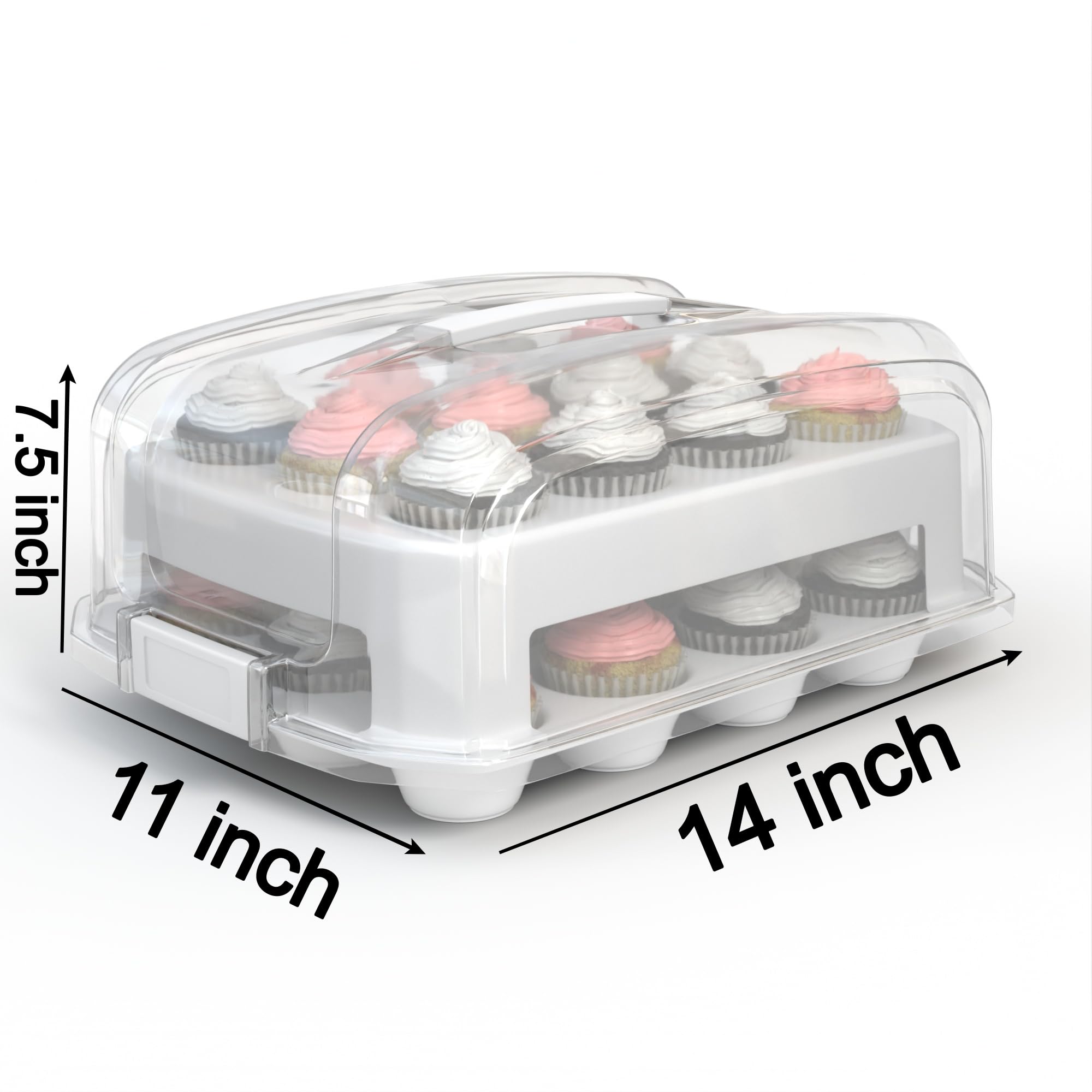 Top Shelf Elements carrier deep holders keep cupcakes secure even on the move.