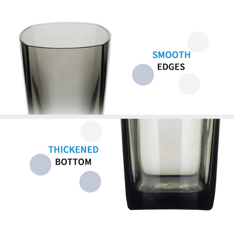 Top-spring six-pack gray tumblers, BPA-free for family-friendly beverage service.