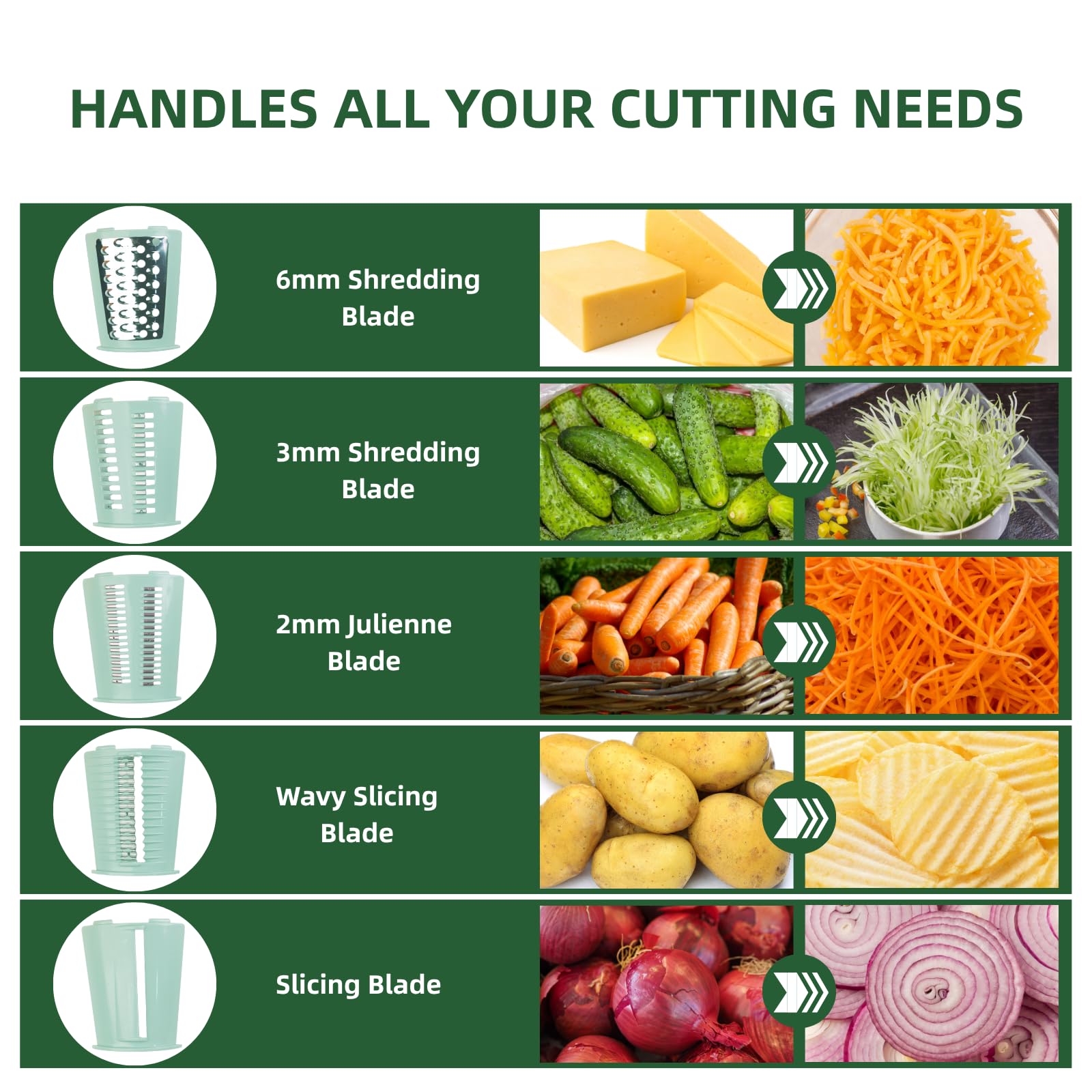 Topaa detachable blades allow quick, thorough cleaning