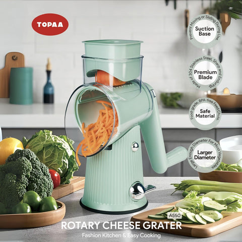 Topaa five blade system offers versatile vegetable shredding with precise control