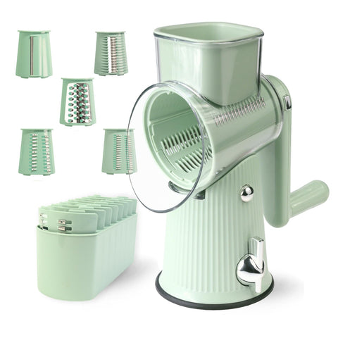 Topaa rotary cheese grater with handle for effortless shredding and slicing