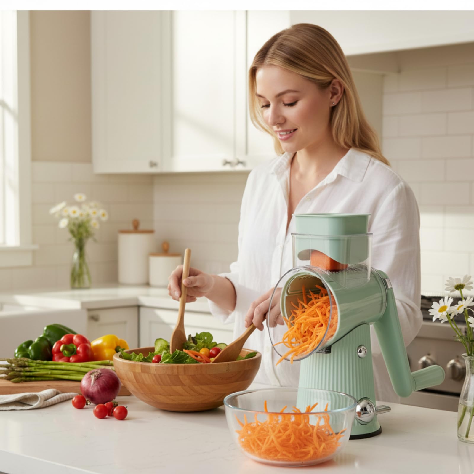 Topaa safety finger guard protects hands during grating tasks