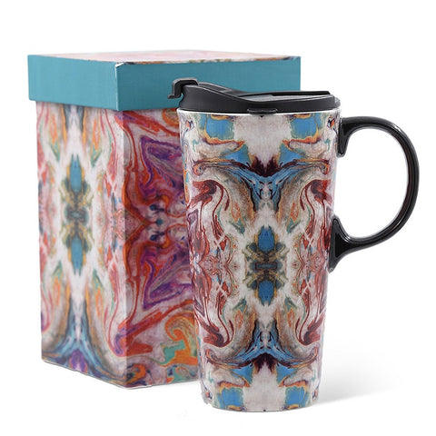 Topadorn 17oz travel mug with sealed lid for spill-free on-the-go coffee