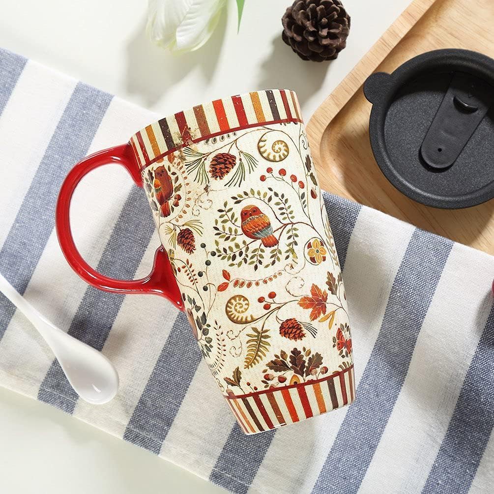 Topadorn travel mug pinecone design for cozy winter gifts and seasonal home use.