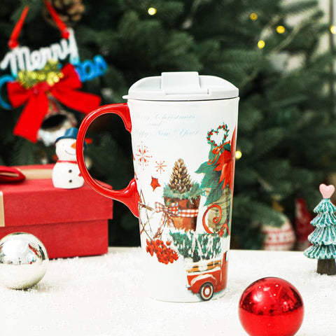 Topadorn mug ideal for latte, tea, or hot chocolate.