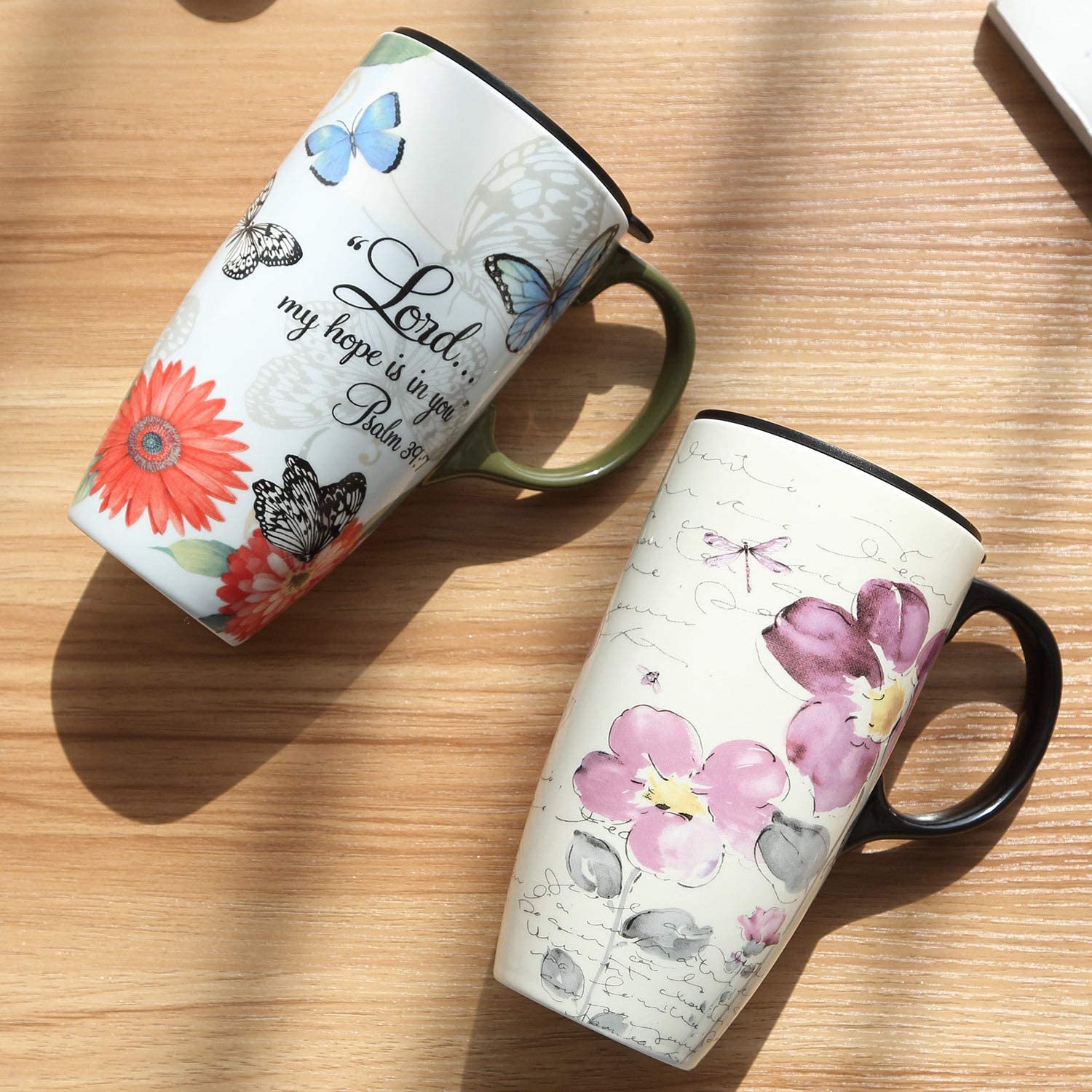 Topadorn mug sealed lid with silicone ring for spill control and temperature retention