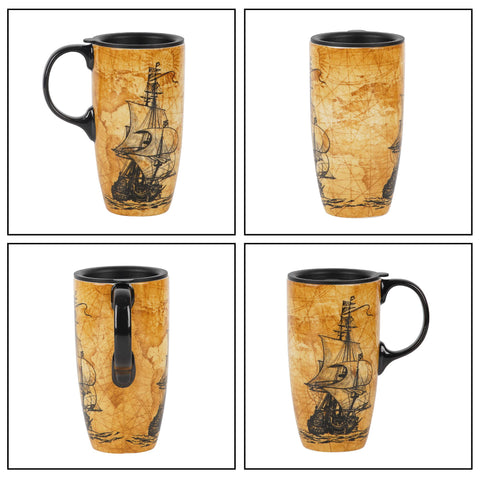 Topadorn mug featuring a unique sailing ship design