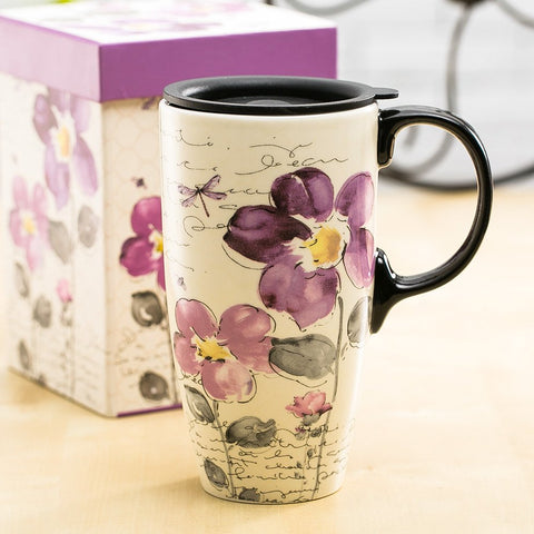 Topadorn travel mug with sealed lid keeps spills contained and beverages warm or cool.