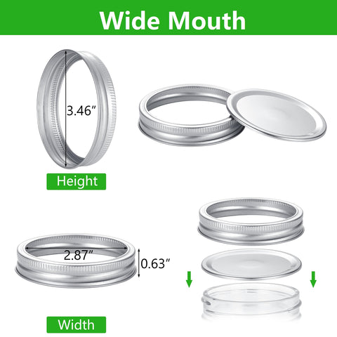 Topbooc lids with rings used on standard jars for versatile storage