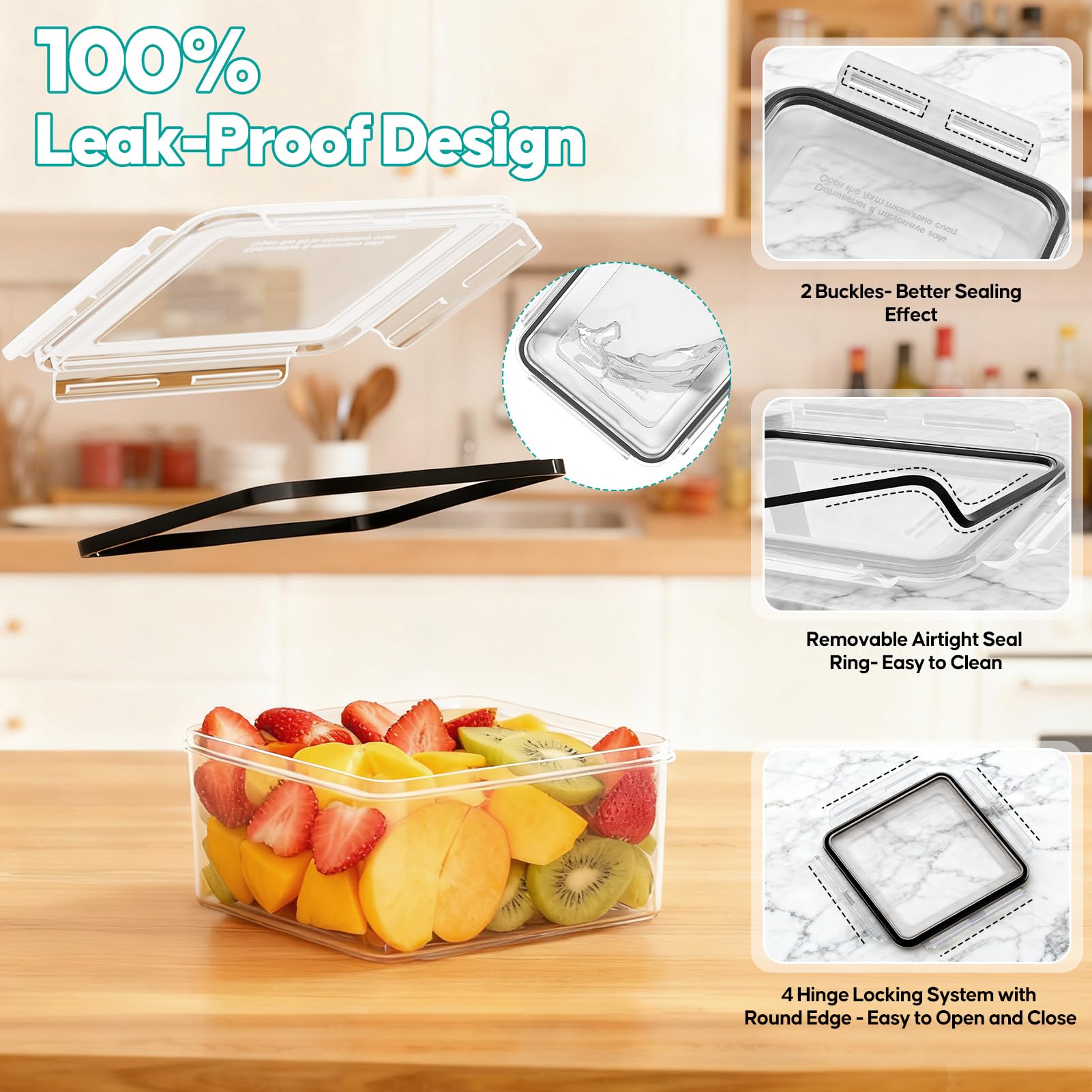 TOPCHASE stackable design shown for space-saving pantry organization