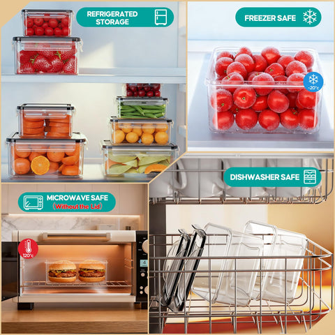 TOPCHASE transparent containers help identify contents at a glance