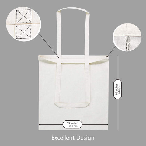 TopDesign cotton tote empty ready-for-use image illustrates versatile base for DIY decorating.