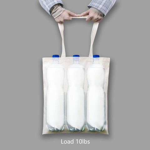 TopDesign cotton tote filled with groceries demonstrates reusable eco-friendly shopping solution.