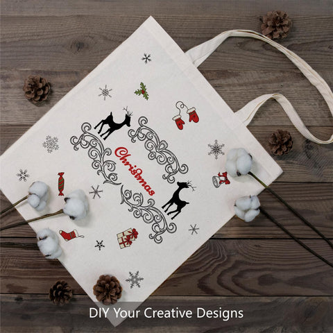 TopDesign cotton tote stitch detail highlights reinforced construction for long-lasting use.